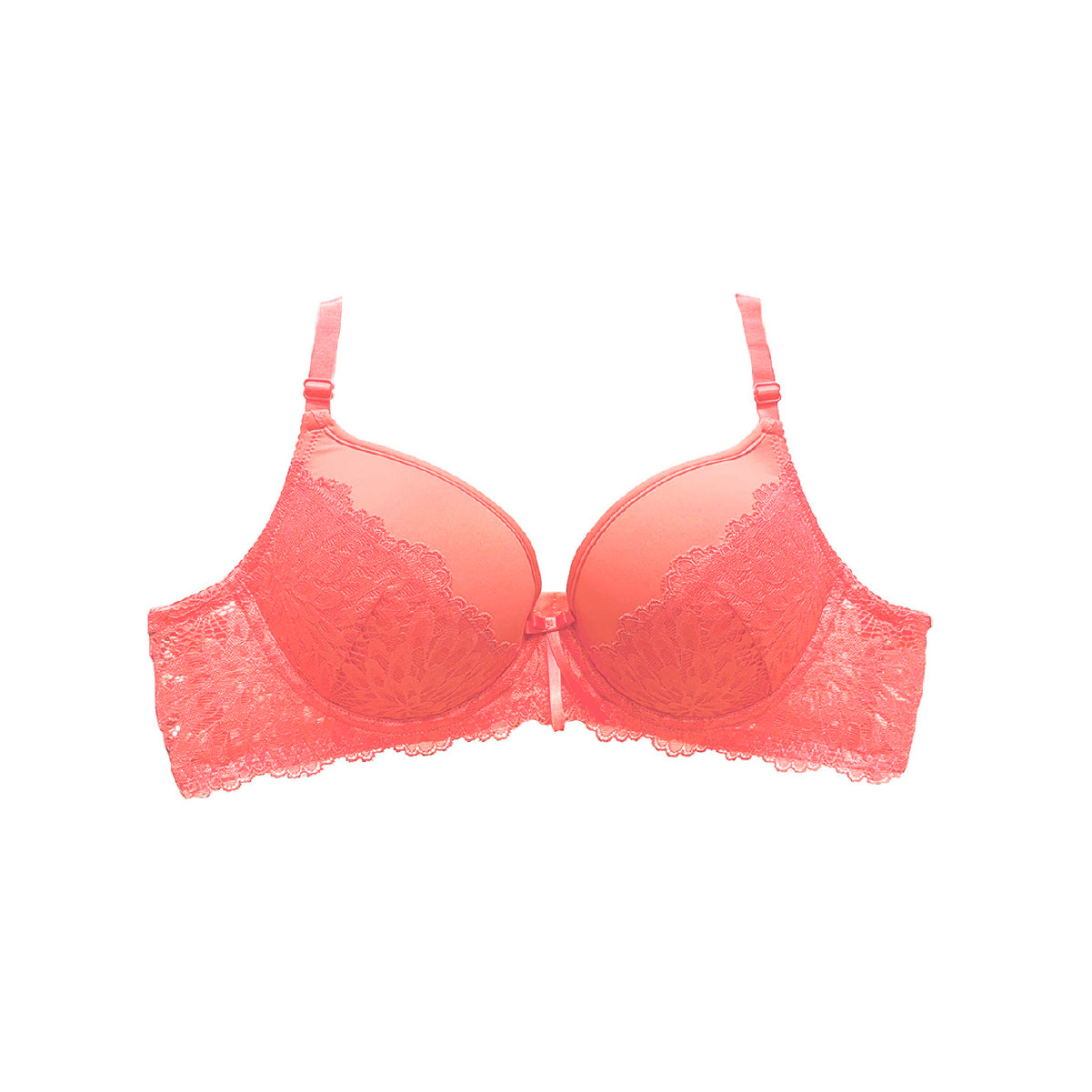 Bra Push Up con Encaje Cobertura Media con Realce