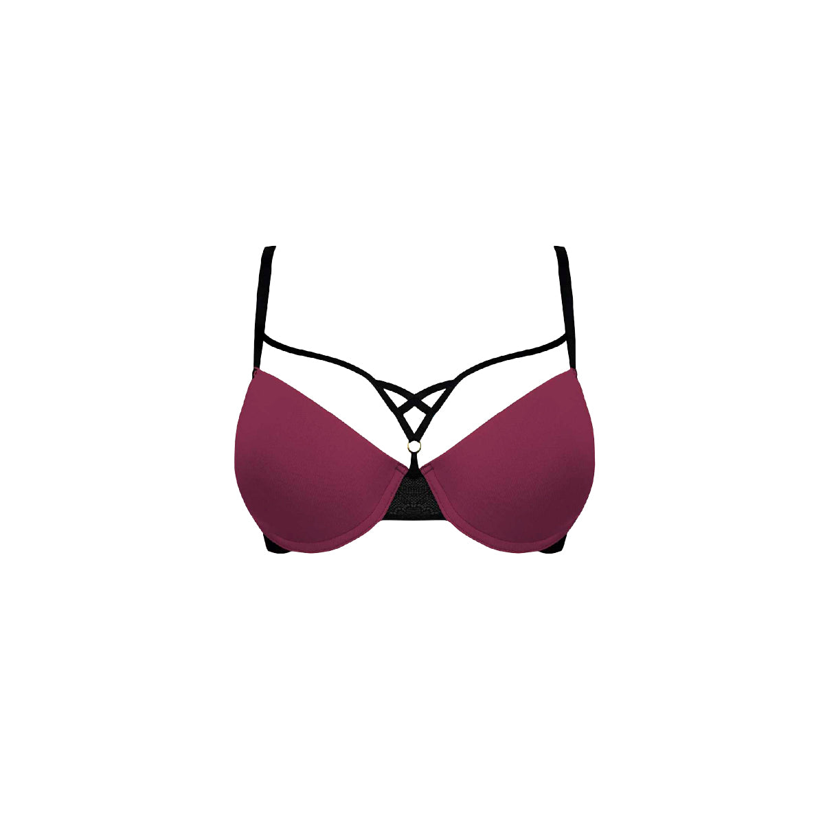 Bra Push Up 20223 con Escote Plunge con Tiras Decorativas