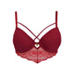 Bra Push Up 20307 Plunge con Encaje y Tiras Decorativas