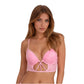 Bra Push Up 20626 Plunge con Encaje, Banda Ancha y Tiras
