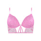 Bra Push Up 20626 Plunge con Encaje, Banda Ancha y Tiras