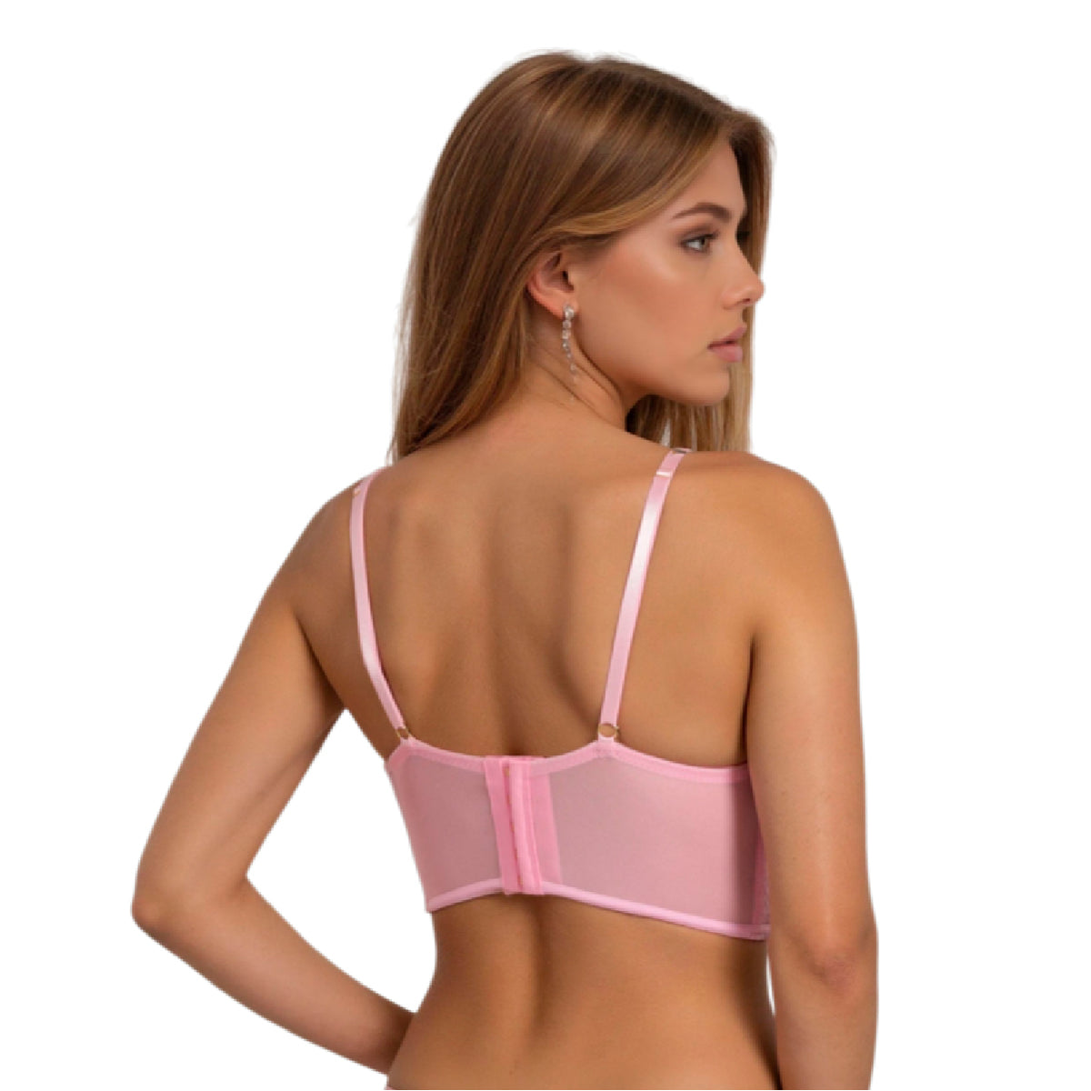 Bra Push Up 20626 Plunge con Encaje, Banda Ancha y Tiras