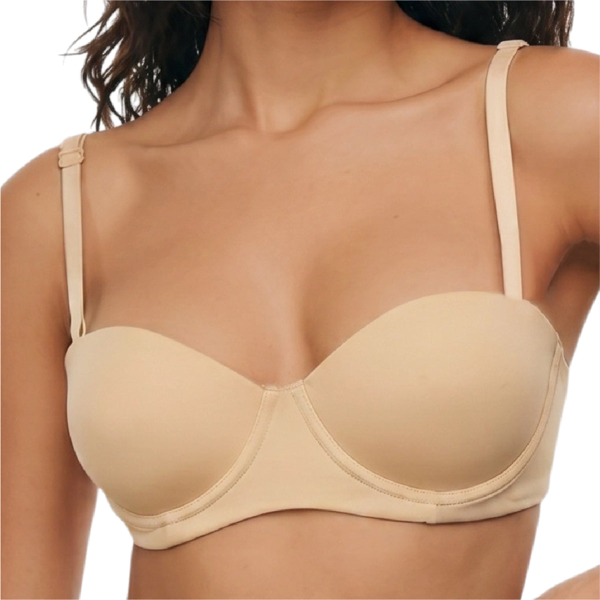 Bra Push Up de Tela Suave con Máximo Soporte y Tirantes Multiposición