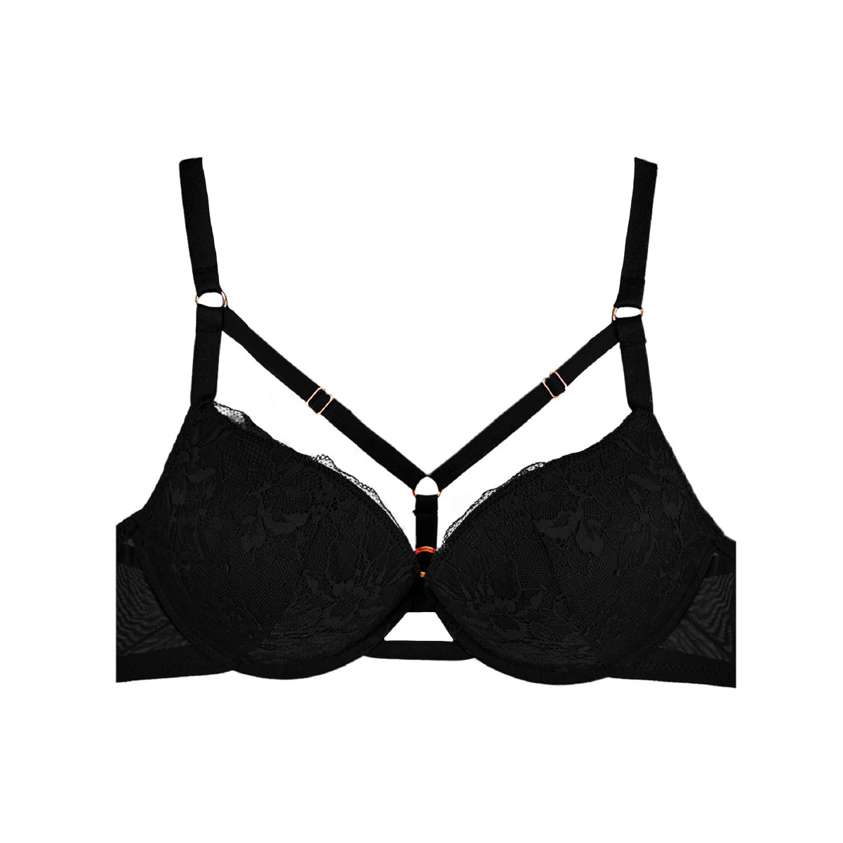 Bra Balconette 20703 Encaje con Tiras Strappy y Aro