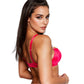 Bra Push Up con copa Lisa Satinado con Tirantes Brillantes de Pedrería
