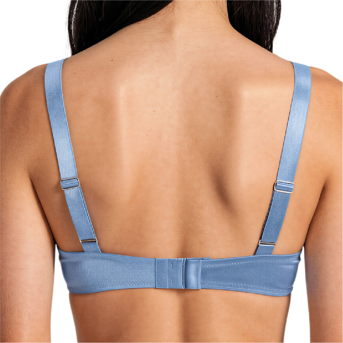 Bra Push Up con copa Lisa Satinado con Tirantes Brillantes de Pedrería