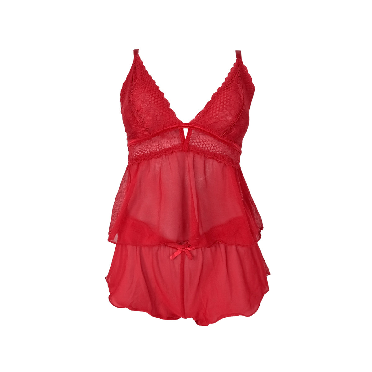 Baby Doll 9527 Encaje Transparencia Ligera